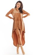 Sukienka Model A379 Beige Welur - awama Awama Sukienka Model A379 Beige Welur - awama Awama