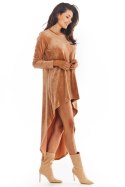 Sukienka Model A379 Beige Welur - awama Awama Sukienka Model A379 Beige Welur - awama Awama