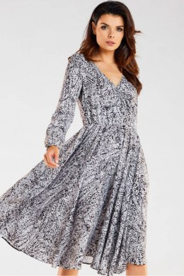 Sukienka Model A466 Black/White Pattern - awama Awama