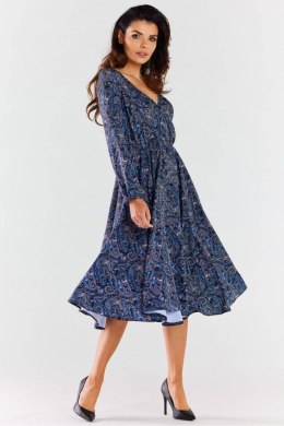 Sukienka Model A466 Navy Pattern - awama Awama