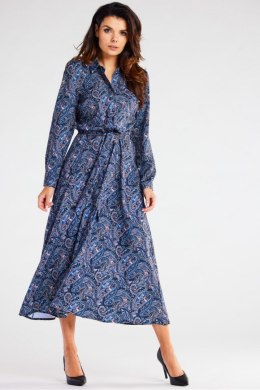Sukienka Model A467 Navy Pattern - awama Awama