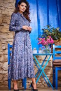 Sukienka Model A467 Navy Pattern - awama Awama Sukienka Model A467 Navy Pattern - awama Awama