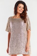 Sukienka Model A483 Beige - awama Awama Sukienka Model A483 Beige - awama Awama