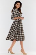 Sukienka Model A489 Brown/Beige - awama Awama Sukienka Model A489 Brown/Beige - awama Awama