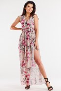 Sukienka Model A502 Cherry Flowers - awama Awama Sukienka Model A502 Cherry Flowers - awama Awama