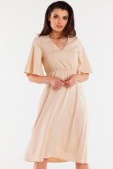Sukienka Model A518 Beige - awama Awama Sukienka Model A518 Beige - awama Awama