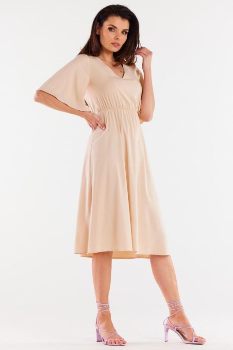 Sukienka Model A518 Beige - awama Awama Sukienka Model A518 Beige - awama Awama