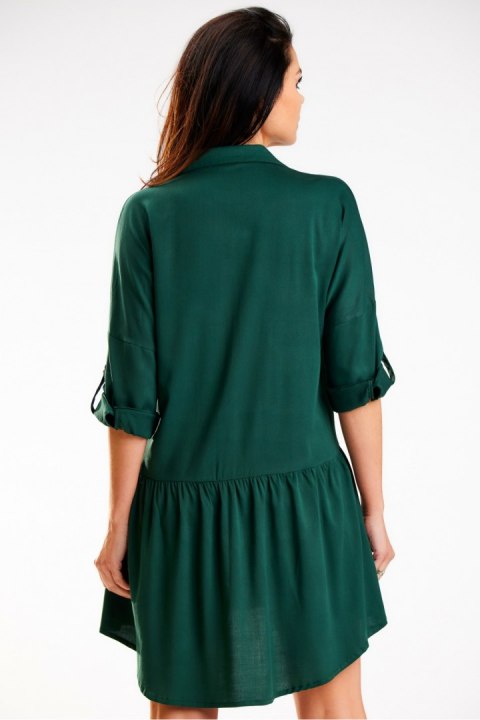 Sukienka Model A584 Bottle Green - awama Awama Sukienka Model A584 Bottle Green - awama Awama
