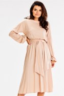 Sukienka Model A602 Beige - awama Awama Sukienka Model A602 Beige - awama Awama