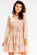 Sukienka Model A603 Beige - awama Awama Sukienka Model A603 Beige - awama Awama