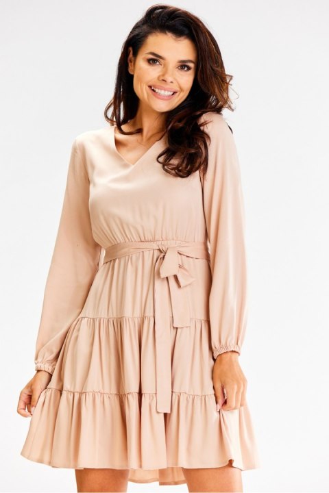 Sukienka Model A603 Beige - awama Awama Sukienka Model A603 Beige - awama Awama