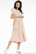 Sukienka Model A639 Beige - awama Awama Sukienka Model A639 Beige - awama Awama