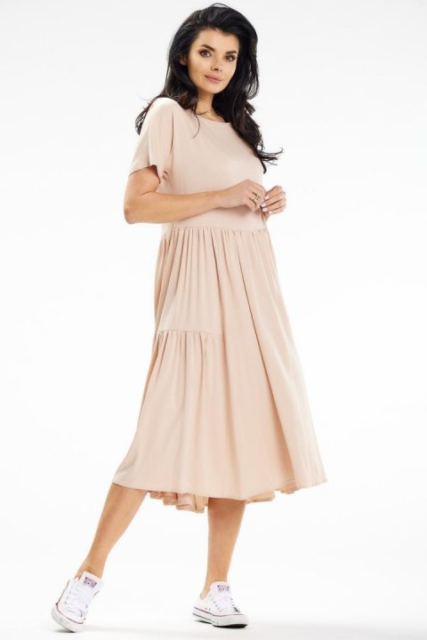 Sukienka Model A639 Beige - awama Awama Sukienka Model A639 Beige - awama Awama
