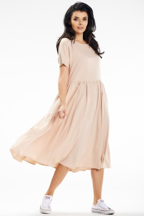 Sukienka Model A639 Beige - awama Awama Sukienka Model A639 Beige - awama Awama
