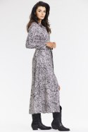 Sukienka Model A665 Black/White Pattern - awama Awama Sukienka Model A665 Black/White Pattern - awama Awama