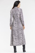Sukienka Model A665 Black/White Pattern - awama Awama Sukienka Model A665 Black/White Pattern - awama Awama