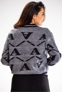 Sweter Damski Model A614 Grey - awama Awama Sweter Damski Model A614 Grey - awama Awama