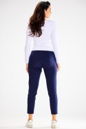 Spodnie Damskie Model A600 Navy - awama Awama Spodnie Damskie Model A600 Navy - awama Awama