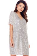 Sukienka Model A347 Cekiny Beige - awama Awama Sukienka Model A347 Cekiny Beige - awama Awama