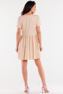 Sukienka Model A517 Beige - awama Awama Sukienka Model A517 Beige - awama Awama