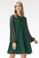 Sukienka Model A694 Bottle Green - awama Awama Sukienka Model A694 Bottle Green - awama Awama