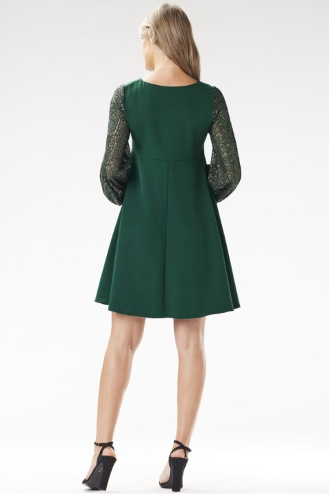 Sukienka Model A694 Bottle Green - awama Awama Sukienka Model A694 Bottle Green - awama Awama
