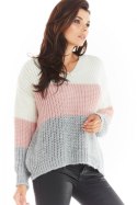 Sweter Damski Model A390 Pink - awama Awama Sweter Damski Model A390 Pink - awama Awama