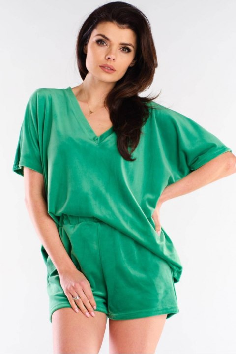 Szorty Damskie Model A418 Green - awama Awama Szorty Damskie Model A418 Green - awama Awama