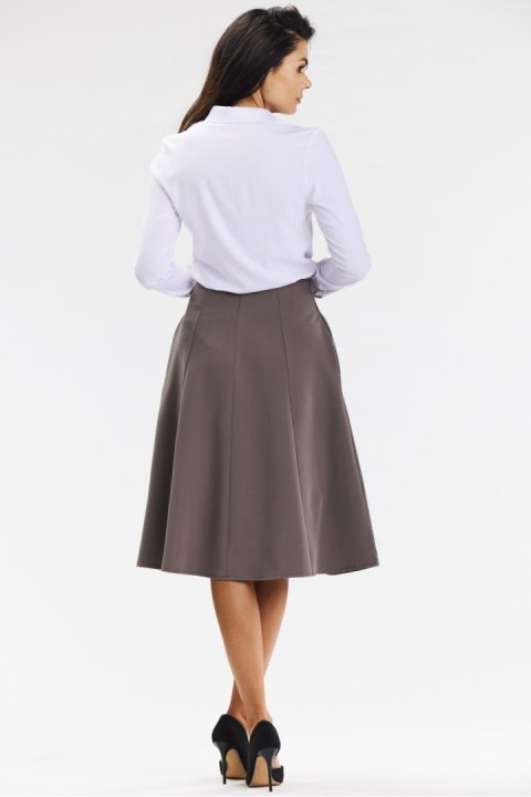 Spódnica Model A673 Taupe - awama Awama Spódnica Model A673 Taupe - awama Awama