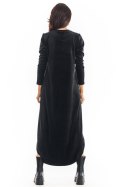 Sukienka Model A379 Black Welur - awama Awama Sukienka Model A379 Black Welur - awama Awama