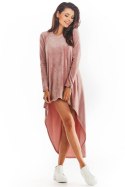 Sukienka Model A379 Pink Welur - awama Awama Sukienka Model A379 Pink Welur - awama Awama