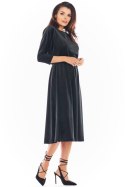 Sukienka Model A407 Welur Black - awama Awama Sukienka Model A407 Welur Black - awama Awama