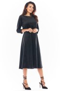 Sukienka Model A407 Welur Black - awama Awama Sukienka Model A407 Welur Black - awama Awama