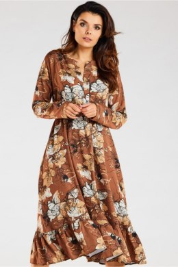 Sukienka Model A468 Brown Pattern - awama Awama