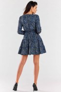 Sukienka Model A470 Navy Pattern - awama Awama Sukienka Model A470 Navy Pattern - awama Awama