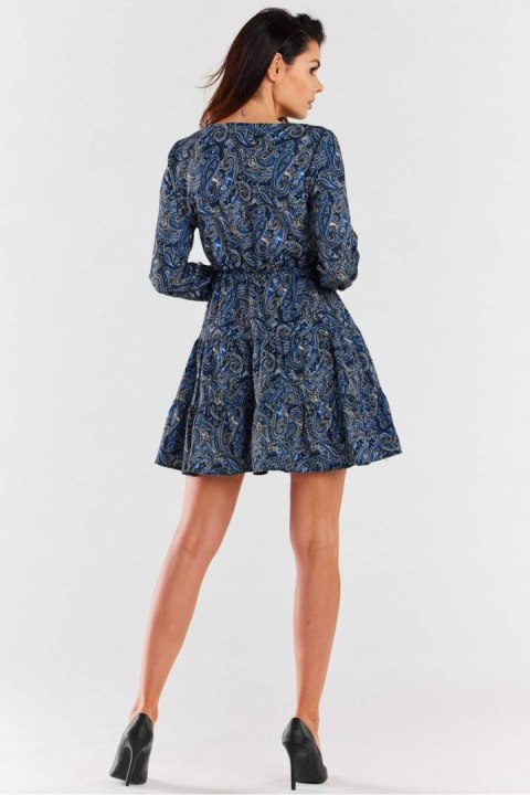 Sukienka Model A470 Navy Pattern - awama Awama Sukienka Model A470 Navy Pattern - awama Awama