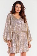 Sukienka Model A485 Beige - awama Awama Sukienka Model A485 Beige - awama Awama