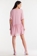 Sukienka Model A514 Powder Pink - awama Awama Sukienka Model A514 Powder Pink - awama Awama