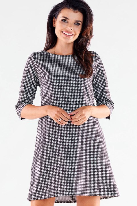 Sukienka Model A521 Houndstooth - awama Awama Sukienka Model A521 Houndstooth - awama Awama