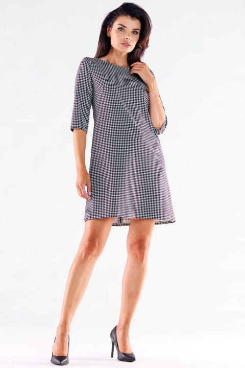 Sukienka Model A521 Houndstooth - awama Awama Sukienka Model A521 Houndstooth - awama Awama
