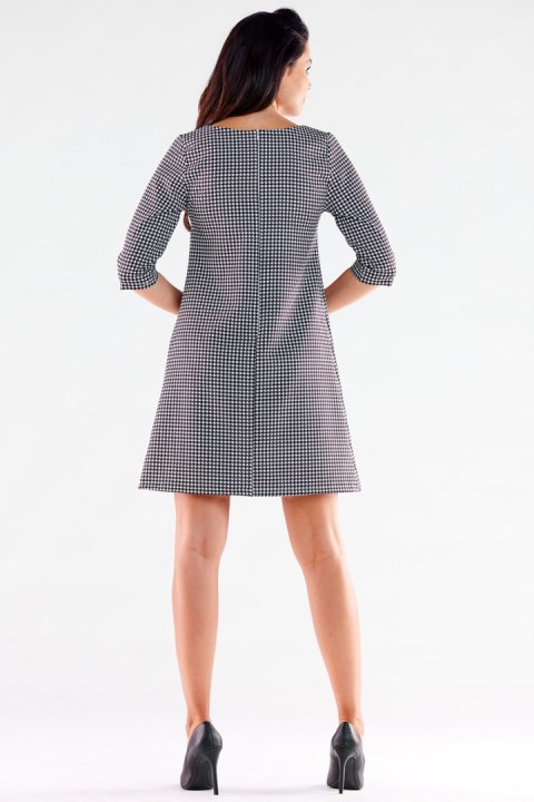 Sukienka Model A521 Houndstooth - awama Awama Sukienka Model A521 Houndstooth - awama Awama