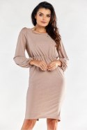 Sukienka Model A551 Beige - awama Awama Sukienka Model A551 Beige - awama Awama