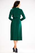 Sukienka Model A604 Bottle Green - awama Awama Sukienka Model A604 Bottle Green - awama Awama