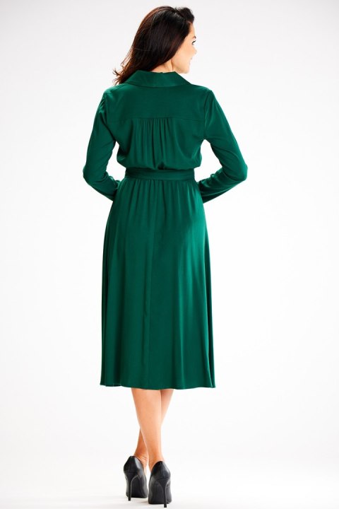 Sukienka Model A604 Bottle Green - awama Awama Sukienka Model A604 Bottle Green - awama Awama