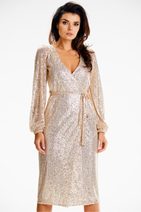 Sukienka Model A632 Beige - awama Awama Sukienka Model A632 Beige - awama Awama