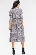 Sukienka Model A666 Black/White Pattern - awama Awama Sukienka Model A666 Black/White Pattern - awama Awama