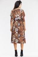 Sukienka Model A666 Brown Pattern - awama Awama Sukienka Model A666 Brown Pattern - awama Awama
