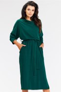 Sukienka Model A671 Bottle Green - awama Awama Sukienka Model A671 Bottle Green - awama Awama