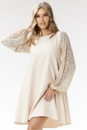 Sukienka Model A694 Beige - awama Awama Sukienka Model A694 Beige - awama Awama