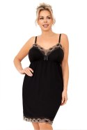 Koszulka nocna Koszula Nocna Model Hana II Plus Size Black - Donna Donna Koszulka nocna Koszula Nocna Model Hana II Plus Size Black - Donna Donna